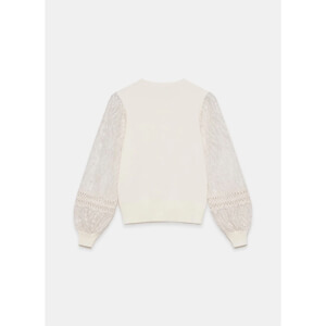 Mint Velvet White Embroidered Sleeve Jumper